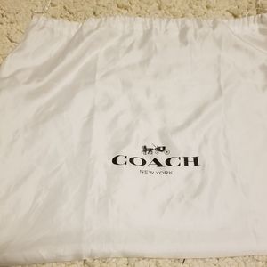 Coach White Silk Dust Sack/large